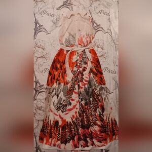 Cato Red and Gray Patterned Dress